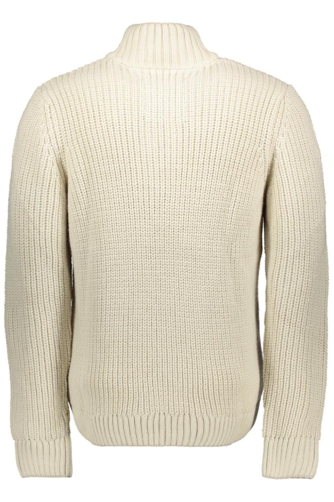 JACOB CABLE KNIT HALF ZIP M6110698A ECRU